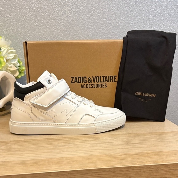 Zadig & Voltaire Shoes - Zadig & Voltaire Women’s White and Black Sneakers